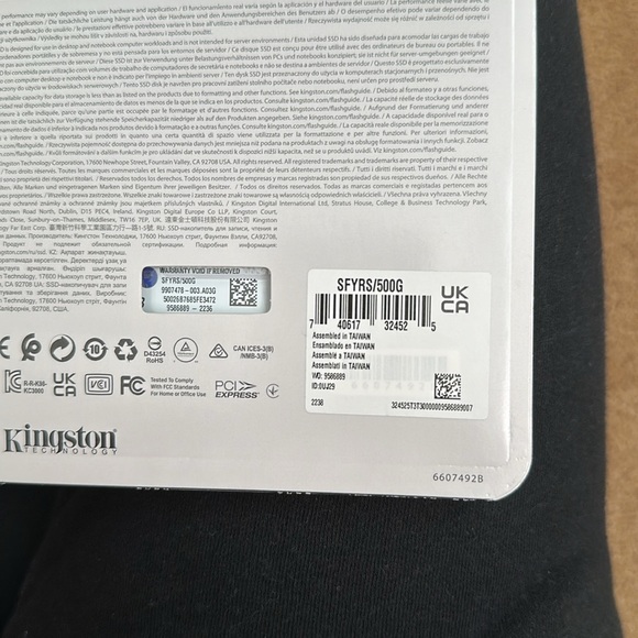 Kingston Fury RENEGADE PCle 4.0 NVMe M.2. 500GB - Picture 5 of 5